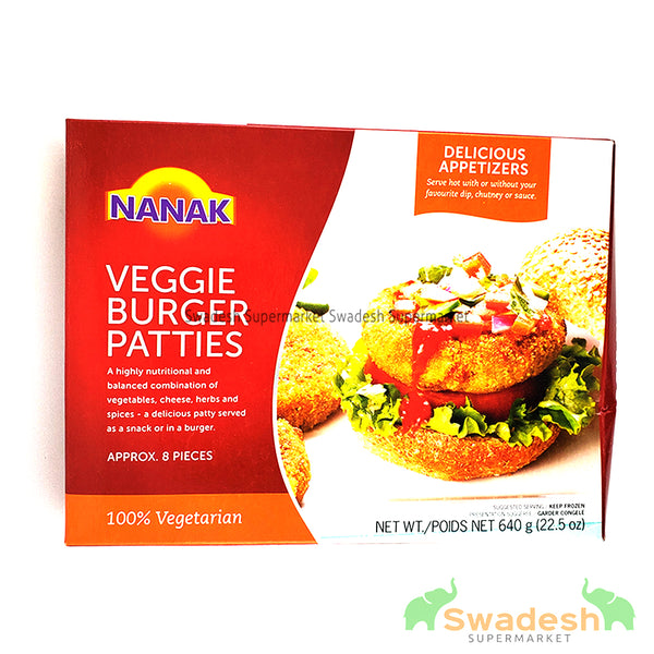 Nanak Veg Burger Patties 640g Swadesh Supermarket