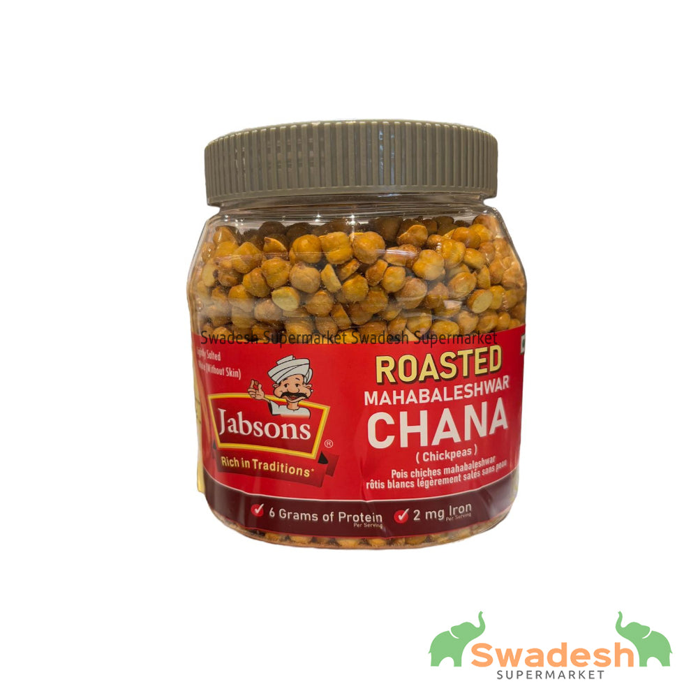 ★chana★ Jabsons Roasted Mahabaleshwari Chana Without Skin Jar 400g | Buy